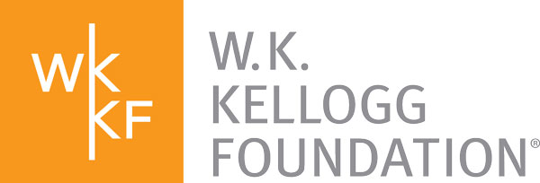 Logo for W.K. Kellogg Foundation, which is an orange square with the letters W K K F spaced in the center in white. Logo for W.K. Kellogg Foundation, which is an orange square with the letters W K K F spaced in the center in white.
