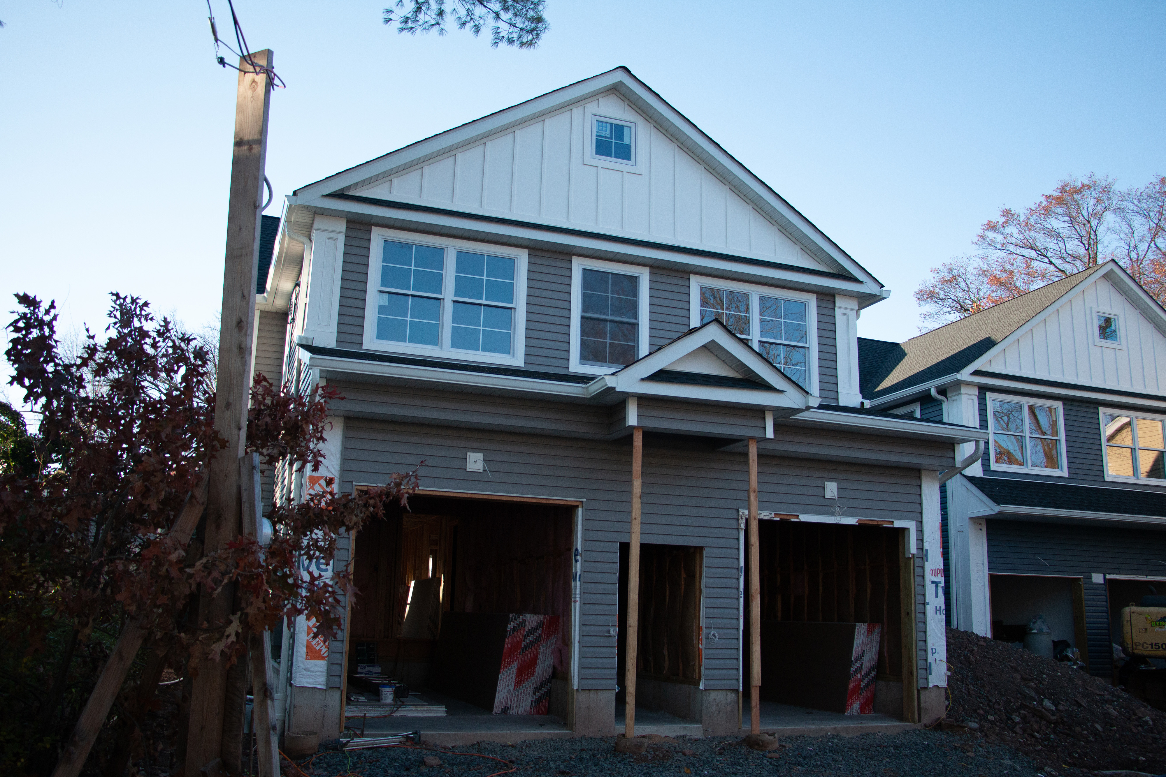 A two story home under construction in Newark, NJ A two story home under construction in Newark, NJ