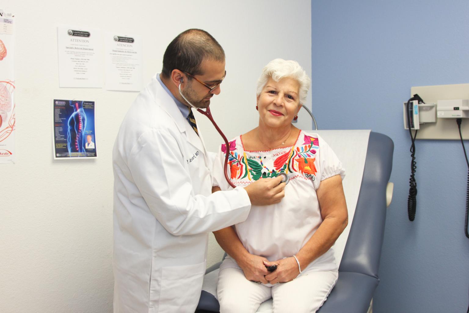 UHC patient receiving medical care.